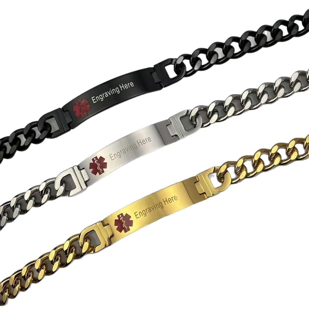 Популярный трансграничный браслет из нержавеющей стали с медицинским символом