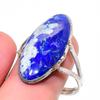 Ляпис лазурь ручной работы серебро 925 пробы ювелирное кольцо размер 10.5 z3B43