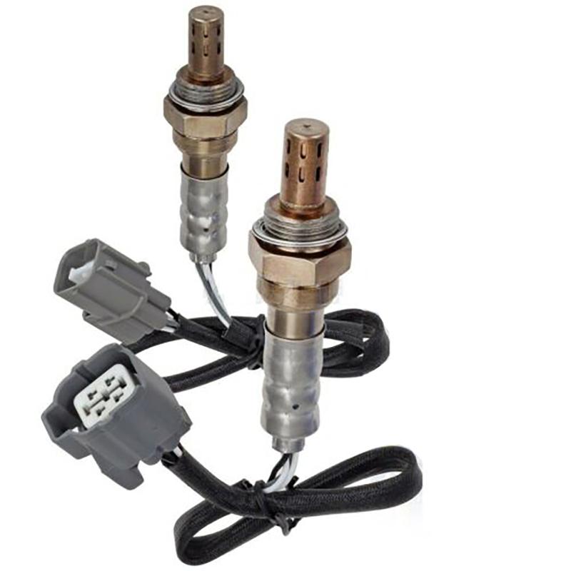 2pcs Oxygen O2 Sensor Upstream Downstream Front & Rear For 2001 2002 2003 2004 2005 Honda Civic 1.7L D17A7 Engine 4 Wires