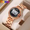 Повседневные простые женские наручные часы с браслетом из нержавеющей стали, водонепроницаемые часы для девочек, Reloj Hombre, ретро-светодиодные цифровые женские часы