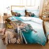 Beautiful Coastline City Duvet Cover Set 3d Digital Printing Sea Landscape Bed Linen Queen Polyester Bedding Set Fashion Design