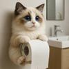 Настенный держатель для туалетной бумаги, простая установка, реалистичный держатель для бумажных полотенец в виде кошки, украшение для ванной комнаты