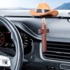 Ковбойская шляпа Подвеска-шарм для автомобиля Кантри Автомобильный подвесной декор Подвеска на зеркало заднего вида Универсальный аксессуар для интерьера автомобиля
