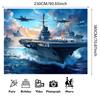Ocean and fighter background banner suitable for naval themed wall art in all seasons for living rooms bedrooms and offices.