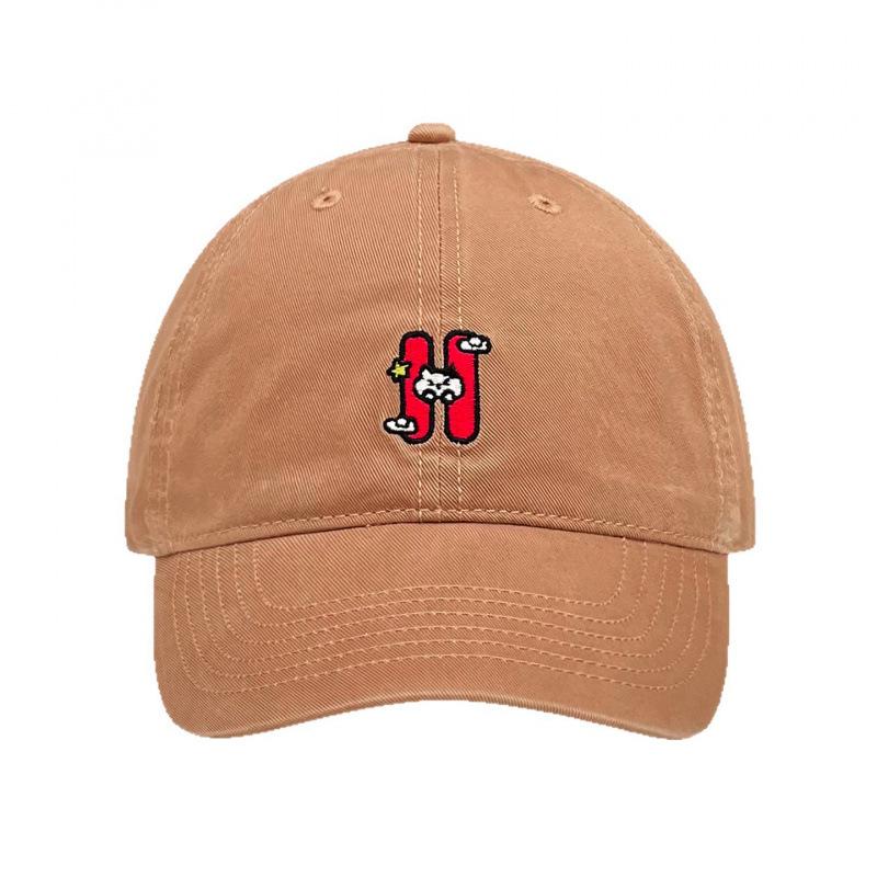 Multi-Colored Kitten Embroidery Letter H Spring And Summer Baseball Cap Men'S And Women'S Sunscreen Sunshade Cap Tide