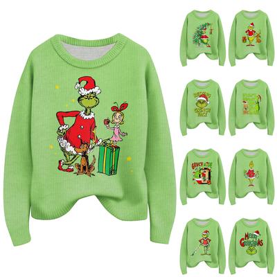 Женский модный повседневный пуловер с длинным рукавом и вырезом горловины