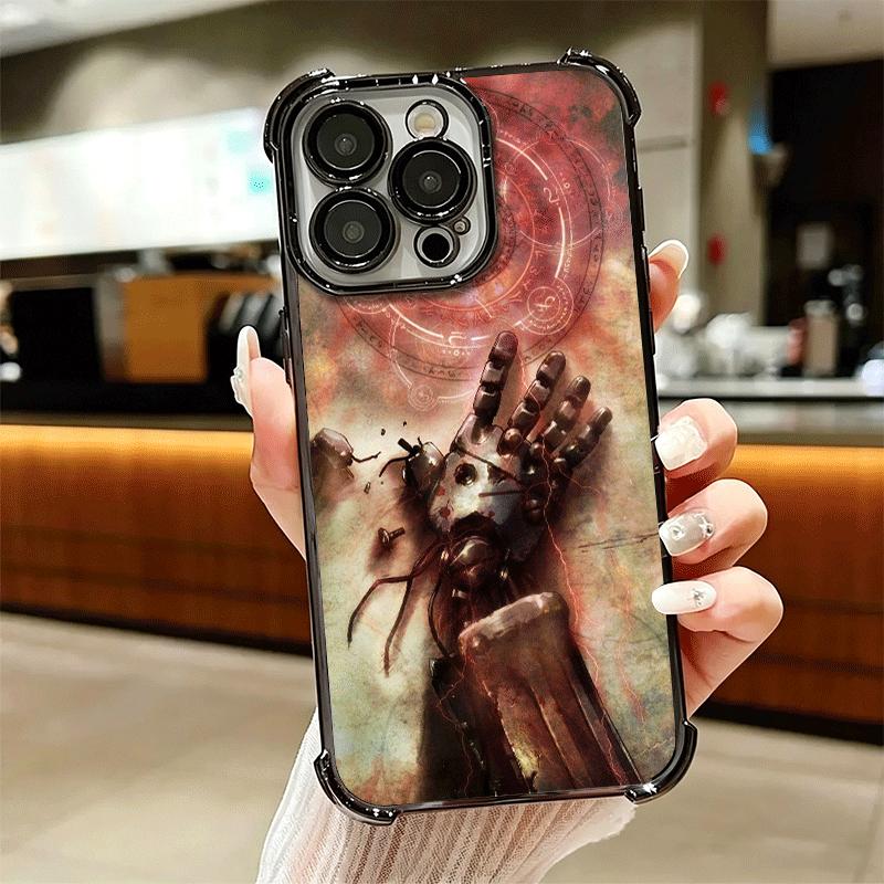 Покрытие Fullmetal Alchemist Аниме Чехол для телефона Для Iphone 16 17 Pro Max Air 16E 14 15 Plus 12 13 Mini Противоударный Чехол с Airbag