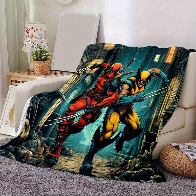 1pc. Deadpool vs Wolverine Superhero Blanket - Home Office Outdoor Gift for All Seasonsz0417218