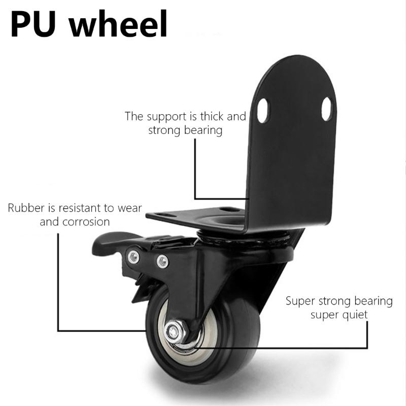 Quiet Glides 2pcs General Casters with Corner Guards Heavy Duty Casters Wheel Simple Installation for Tables & Chairs