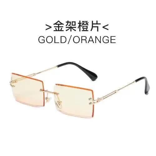 Unisex Small Rimless Sunglasses Man Woman Fashion Gradient Sun Glasses Eyewear Retro Luxury Brand Designer Traveling Shades