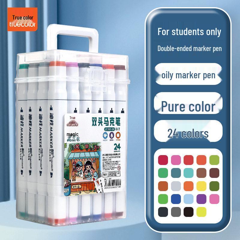 Акриловые маркеры True Color, штабелируемые, двусторонние, для детей - Идеально подходят для рисования и DIY-арт-проектов