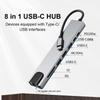 8-in-1 USB C Hub 5Gbps USB 3.0 2.0 Data Port USB-C Dongle SD TF Card Reader RJ45 Ethernet Port for Macbook Laptop PC Accessories