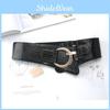 Womens Elastic Waist Band For Dresses And Jackets In Faux Leather With Cbuckle And Elegant Style