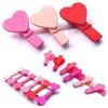 12Pcs Mini Heart Love Wooden Clothes Photo Paper Peg Pin Clothespin Craft Clips