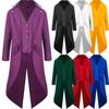 Anime Men Medieval Steampunk Costume Vintage Tailcoat Jacket Gothic Magician Ringmaster Coat For Men And Kids Size