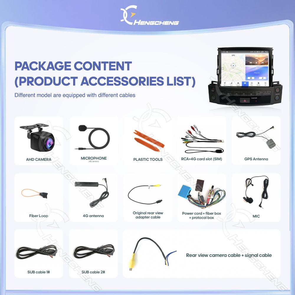 10.4inch For Lexus LX570 J200 3 2004-2012 GPS navigation stereo  car radio multimedia player Android13 Auto Carplay 4G 360camera