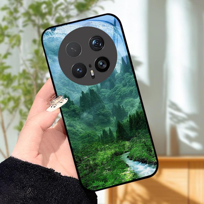 Закаленное Стекло Чехол Для Телефона Для Honor Magic 8 8Pro Роскошная Модная Задняя Крышка Для Magic8 Pro Чехлы BKQ-AN00 Ударопрочный Мультяшный Capa