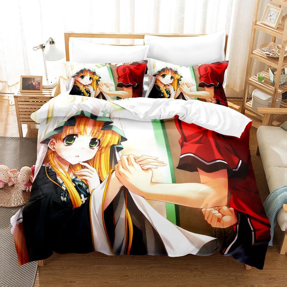 New Kawaii High School DxD Bedding Set Single Twin Full Queen King Size Bed Set Adult Kid Bedroom Duvet Cover Sets Anime Bed