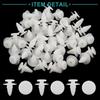 ACROPIX 50pcs Door Trim Panel Bumper Fender Fastener Splash Guard Push Rivet Retainer Clip 7mm White