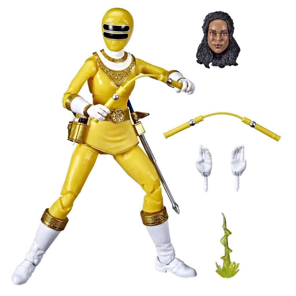 Power Rangers Lightning Collection Zeo Yellow Ranger 6-inch Premium Collectible Action Figure Toy with Accessories, Ages 4 and Up