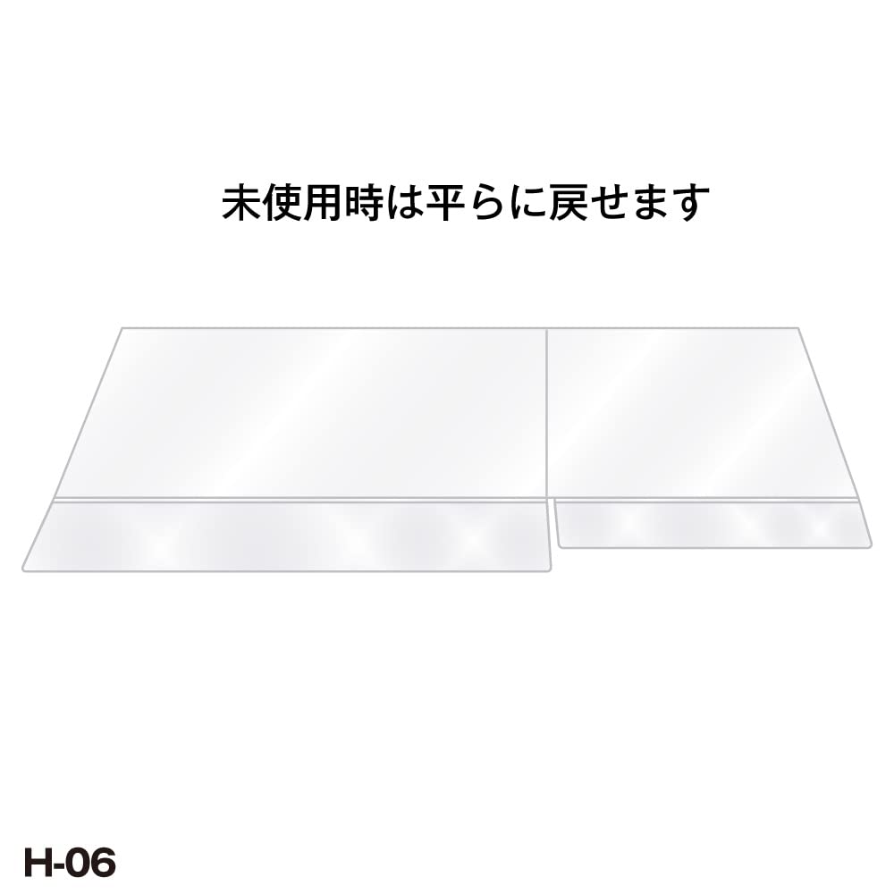 Igarashi Pro 3-Sided Shelf Insert Plates [H199 Type], Pack of 10, Shelf Header, Foldable, Bookend Style, Transparent, H-06-010