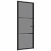 VidaXL Porte intérieure 83x201,5 cm Noir Verre ESG et aluminium 350561