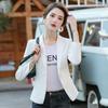 Women Blazer Formal Blazers Lady Office Single Button Pockets Jackets Coat Slim Black Women Blazer Femme Jackets