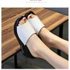 2019 Summer New Slope Heel Cool Slippers Women's Summer Wear Fashion with Medium Heel Women's Sandals Korean Version of Thick-soled Slippers