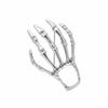 Eco Friendly Gothic Pins Hand Shape Skull Hand Breastpin Metal Clip Halloween Badge  Daily Outfits