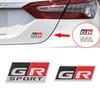 Car Sticker Logo 3D Metal Labeling Emblem Badge Decals for GR Sport C-HR RAV4 Avensis Prado Prius Auto Accessories