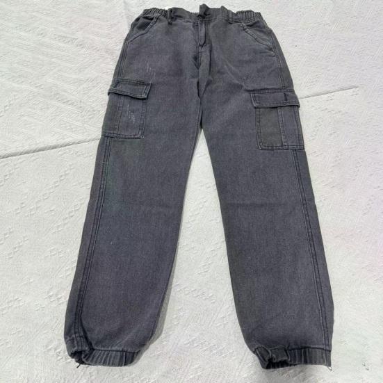 Мужские брюки-карго, свободные однотонные брюки с несколькими карманами, эластичные брюки со средней талией в стиле ретро, ​​мягкая дышащая уличная одежда больших размеров, мужские брюки больших размеров