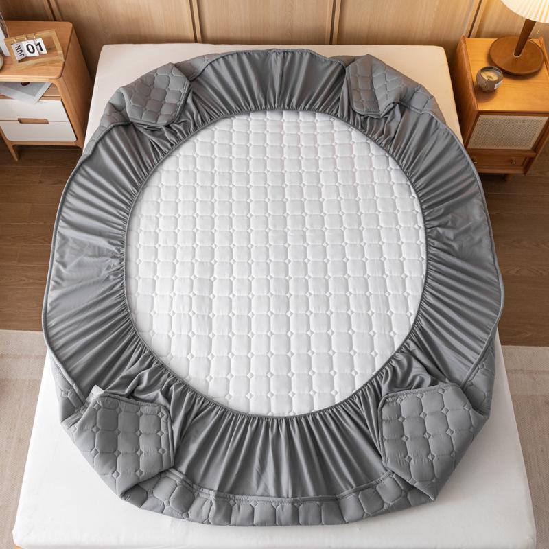 Стеганый чехол для односпальной кровати премиум-класса - однотонный, пыленепроницаемый и универсальный защитный чехол для матраса