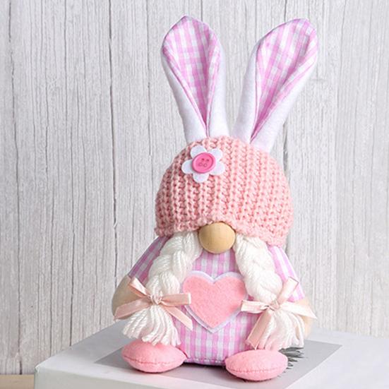 Пасхальная кукла-гном Yousheng, плюшевые кроличьи уши, гномы с вязаной шапкой, мягкая безликая кукла, настольное украшение для домашнего офиса