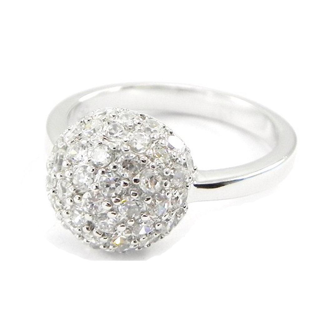 Silver Ring 'Jewels' White