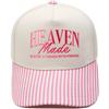 HEAVEN Made Truck Driver Hat Alphabet Embroidery Vintage Leopard Print Color Matching Baseball Cap Men's and Women's Casual