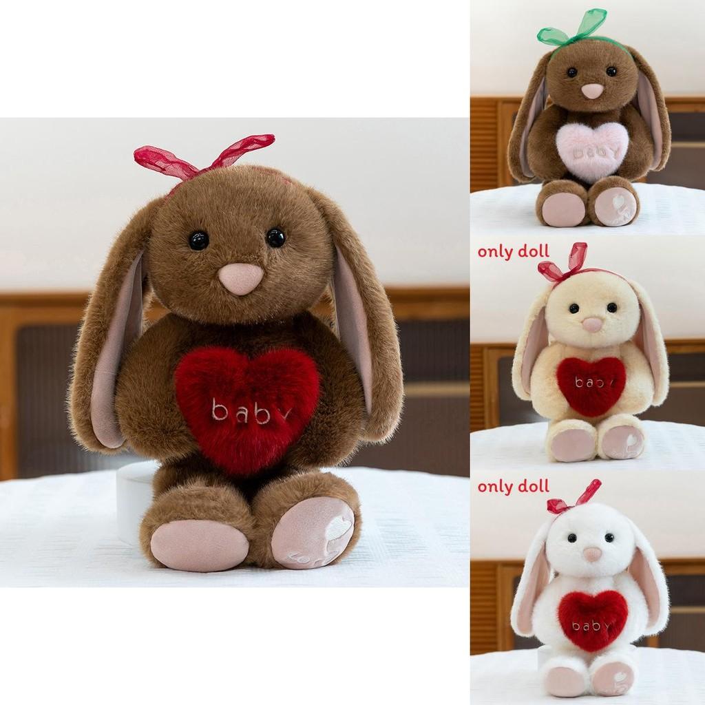 Cute Heart Hugging Cartoon Rabbit Plush Doll Children Toy For Kids Comfort And Decorative Space