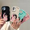 For iPhone Redmi 13 13C 14C Note 13 12 Pro Samsung A05 A06 A13 A14 A15 A16 Honor X6 X6a X8 X8a Cute Cartoon Girl Pattern Candy Color Soft Phone Case