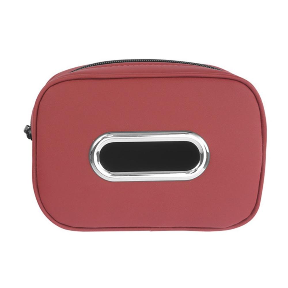 Zipper Car Tissue Box Multifunctional Car Seat Back Organizer Backseat Tissue Case Armrest