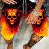 Skull Print Demon Ghost Dark Training Muay Thai Kickboxing Boxing MMA Shorts Unisex Gym Fitness Workout Quick Dry Elastic Waist