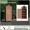 Outdoor Anti-Corrosion Solid Wood Garden Storage Cabinet with Sun Protection