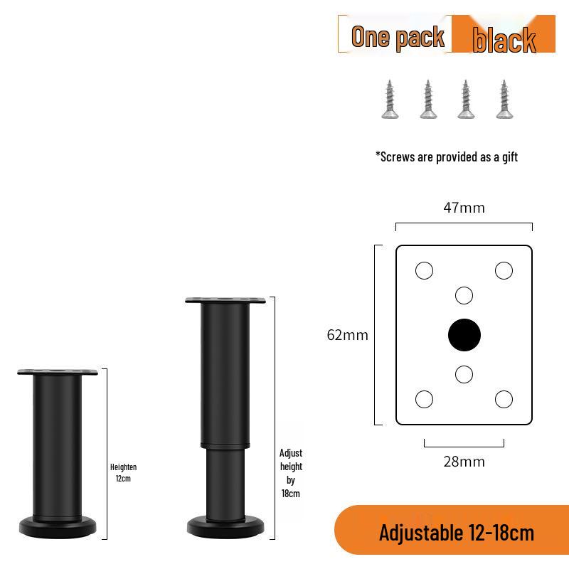 Регулируемые телескопические ножки для мебели: Шкаф, ТВ-тумба, Кровать и Ножки для поддержки дивана