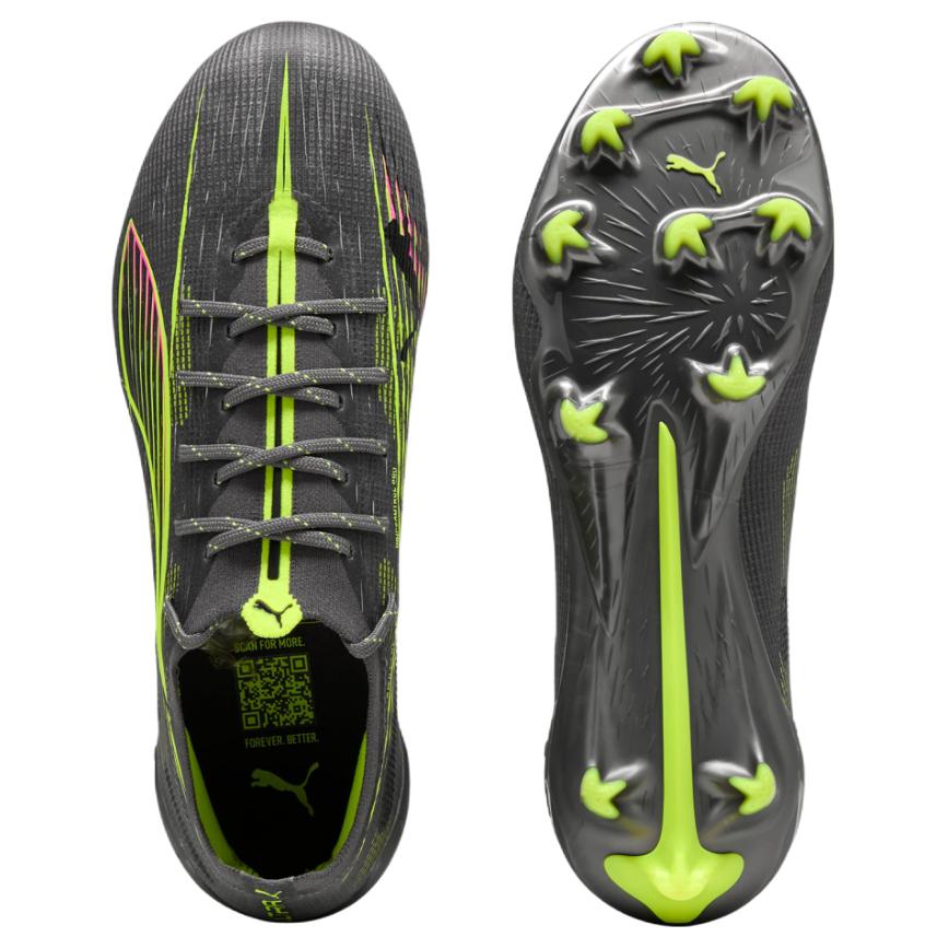 Puma Кроссовки Унисекс Ultra 5 Ultimate FG Audacity Pack Серый Матовый-Винтажное-Серебро Желтый-Предупреждение 108159-03