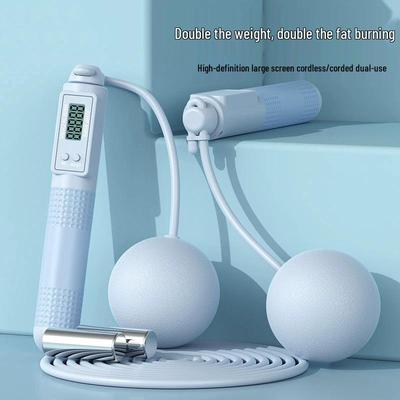 Умная двусторонняя утяжеленная скакалка со стальным тросом для домашних тренировок