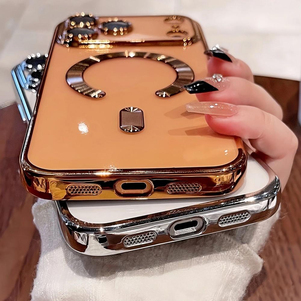 Официальные цвета Мягкий гальванический магнитный чехол для iPhone 17 Air 16 15 14 13 12 Pro Max Plus 11 для Magsafe HD Чехол