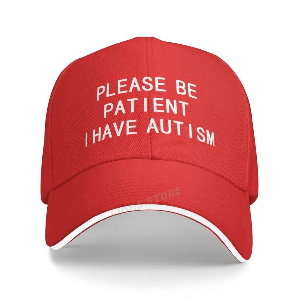Пожалуйста, будьте терпеливы, у меня аутизм, бейсбольная кепка с буквенным принтом, уличные мужские и женские шапки для пациентов с аутизмом, регулируемые шапки Snapback