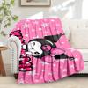 1pc Flannel Kuromi, Cute, CartoonThrow Blanket, Cartoon Truck Pattern Printed Blanket, Warm Cozy Soft Blanket For Couch Bed Sofa Car Office
