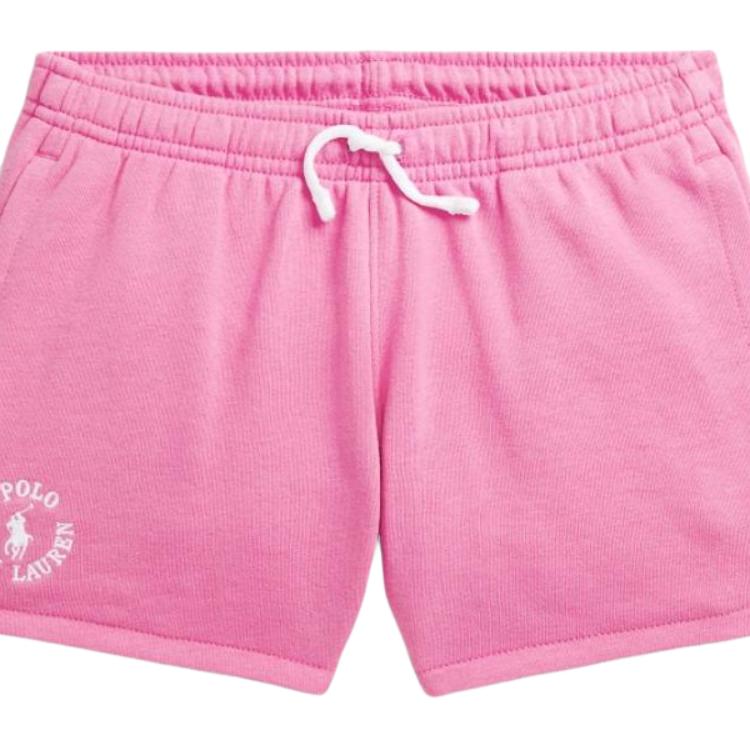 Polo Ralph Lauren Логотип Эластичный шнурок Вышитые шорты Детские шорты Розовый CWPOSHOGBQ20096-650