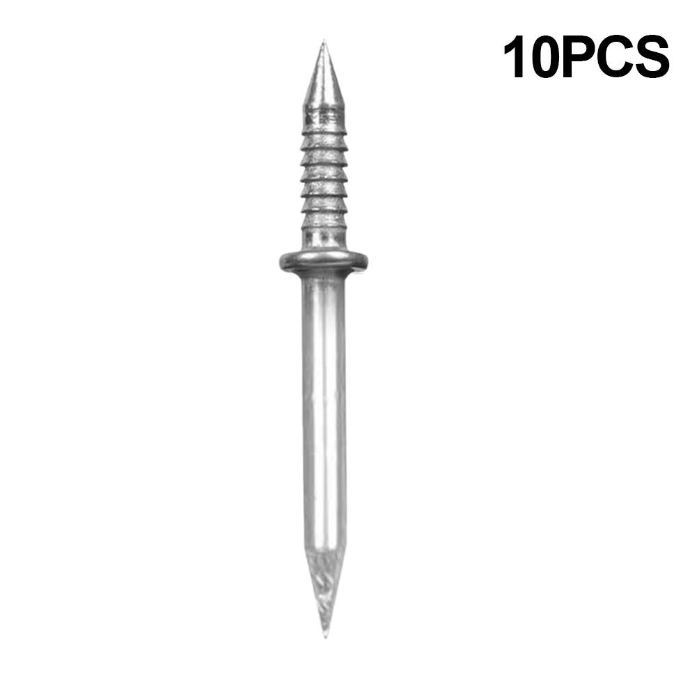 10/51/101pcs Double Head Nails Anti-Rust Threaded Seamless Nails Double-Head Seamless Thread Nail for Solid Wood Skirting Boards