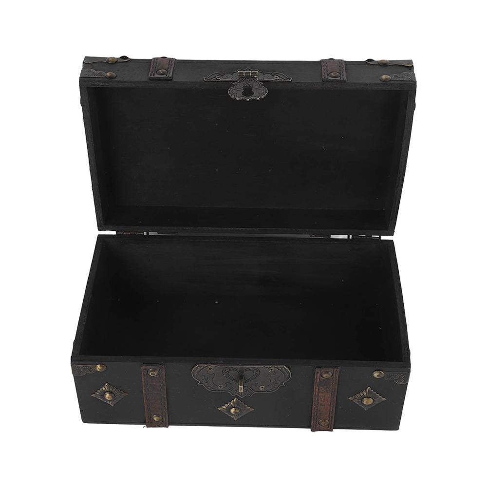 3pcs With Lock Wooden Storage Box Retro Decorative Storage Box Jewelry Trinket Box For Jewelry