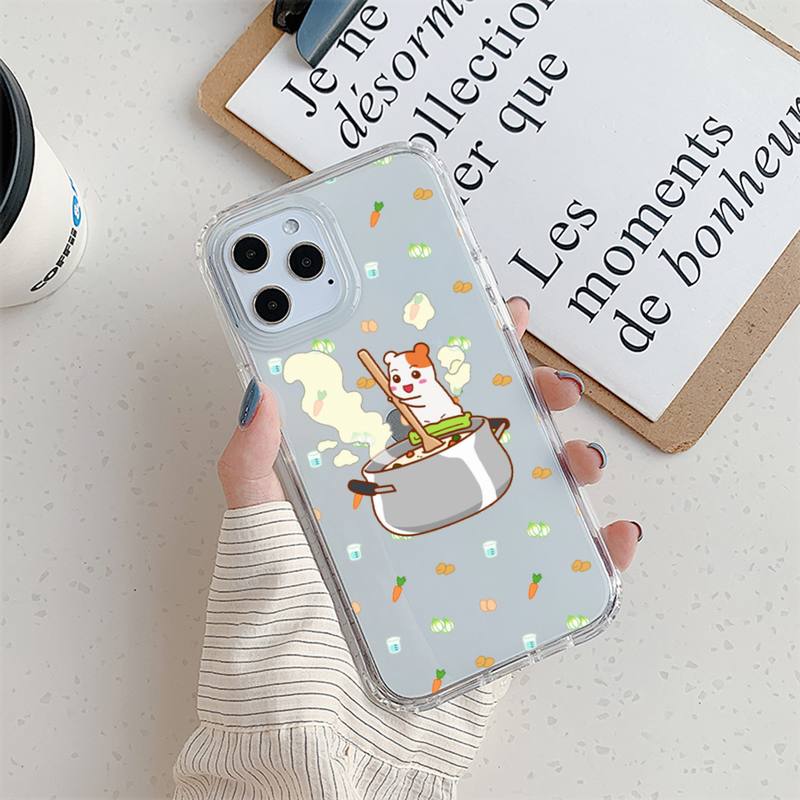 Чехол для телефона Oruchuban Ebichu для iPhone 11 12 Mini 13 14 Pro XS Max X 8 7 6s Plus 5 SE XR прозрачный чехол